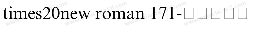 times20new roman 171字体转换